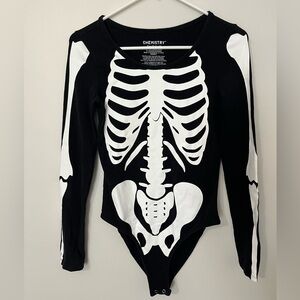 Chemistry Black and White Skeleton Bodysuit